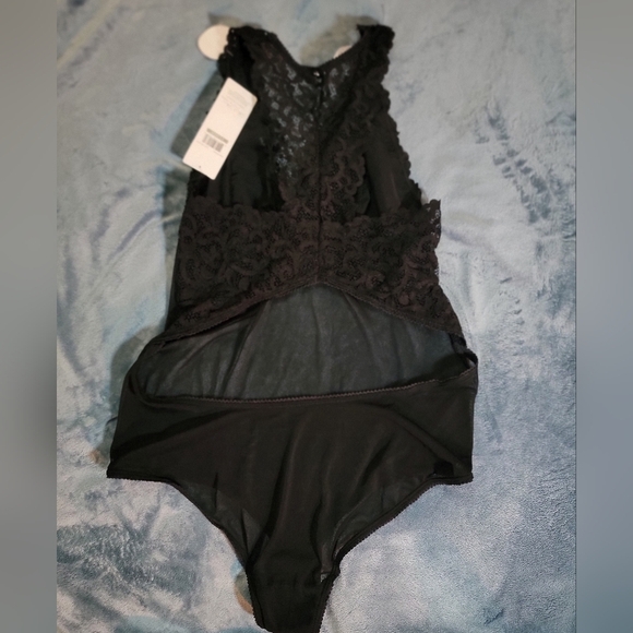 Marilyn Monroe IntimaElegant Black Sheer Lace Bodysuit Womens XL - Picture 11 of 12
